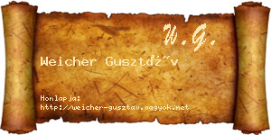 Weicher Gusztáv névjegykártya